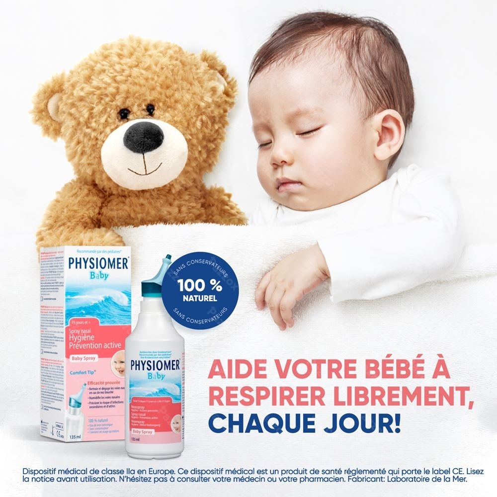 Spray nasal hygiène du nez Physiomer Bébé