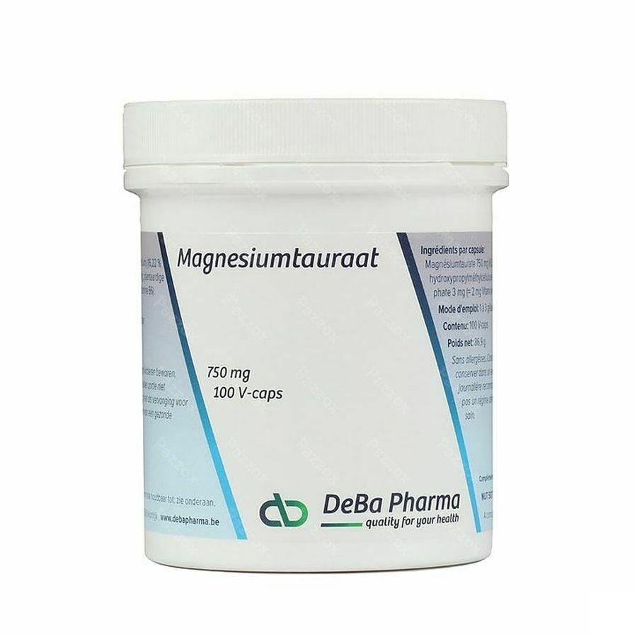 Magnesiumtauraat V-caps 100x750mg Deba