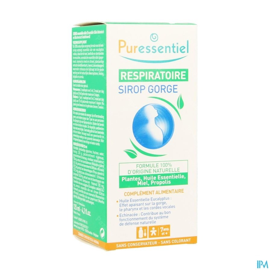 Puressentiel Respiratoire Sirop Toux Gorge 125ml