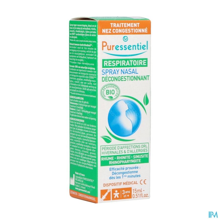 Puressentiel Respiratoire Spray Nasal 15ml