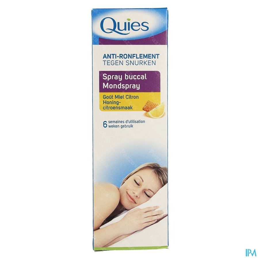 Quies Tegen Snurken Honing Citroensmaak Mondspray 70ml