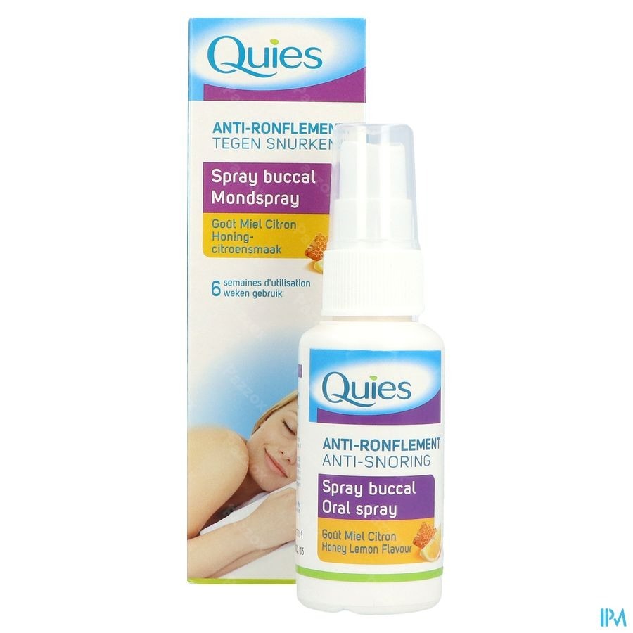 Quies Tegen Snurken Honing Citroensmaak Mondspray 70ml