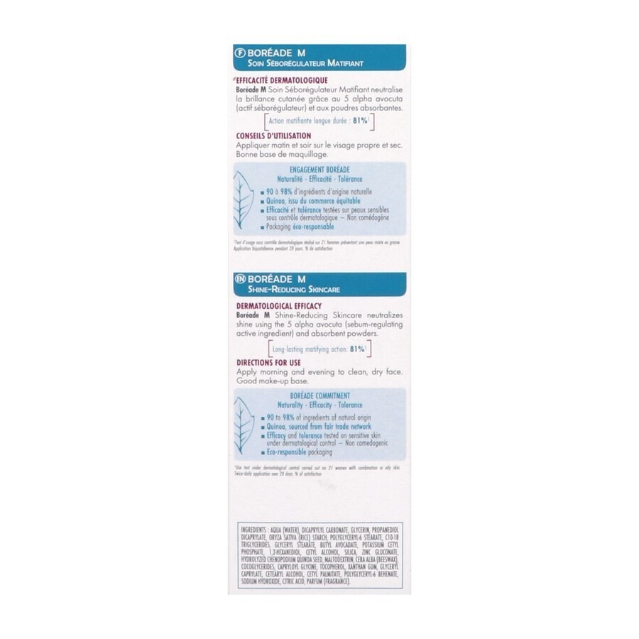 Noviderm Boreade M Soin Seboregul. Matif. Cr 40ml