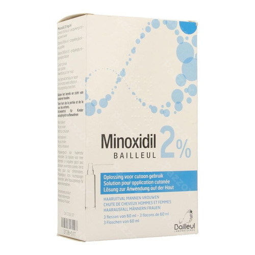 Minoxidil Biorga 2% Opl Cutaan Koffer Fl 3x60ml
