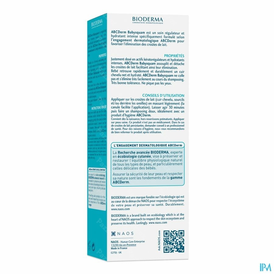 Bioderma Abcderm Babysquam Melkkorstjes 40ml