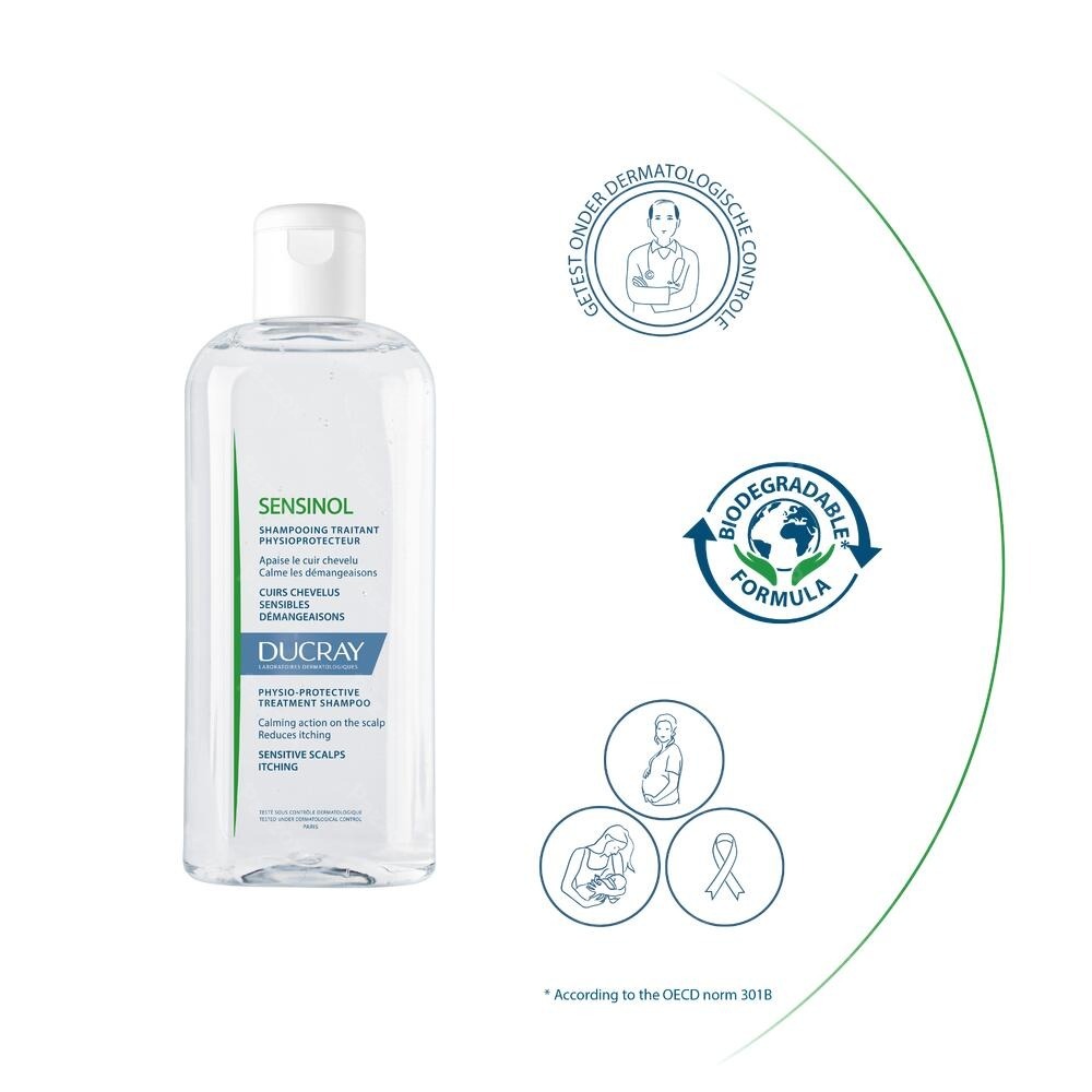 Ducray Sensinol Beschermende Shampoo Jeukende En Gevoelige Hoofdhuid 200ml