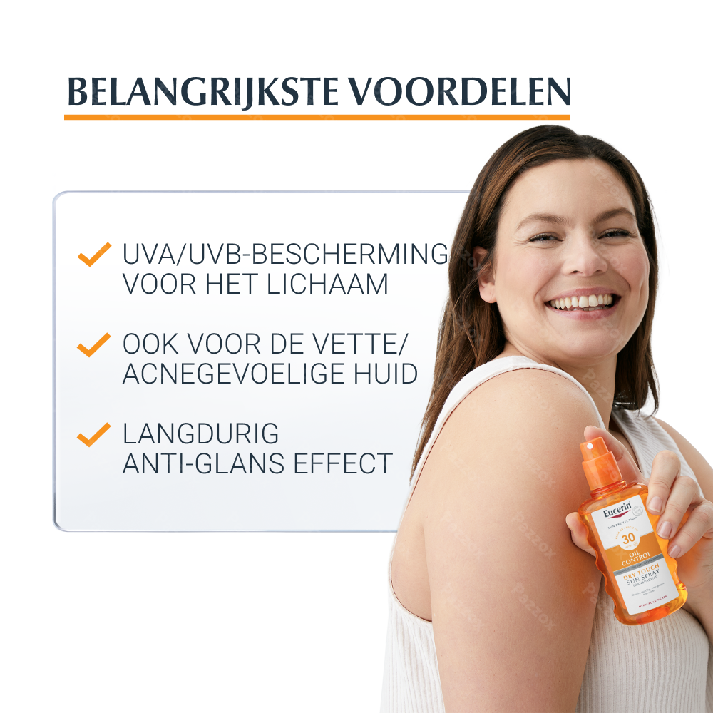 Eucerin Sun Oil Control Dry Touch Spray Transparant SPF30 200ml