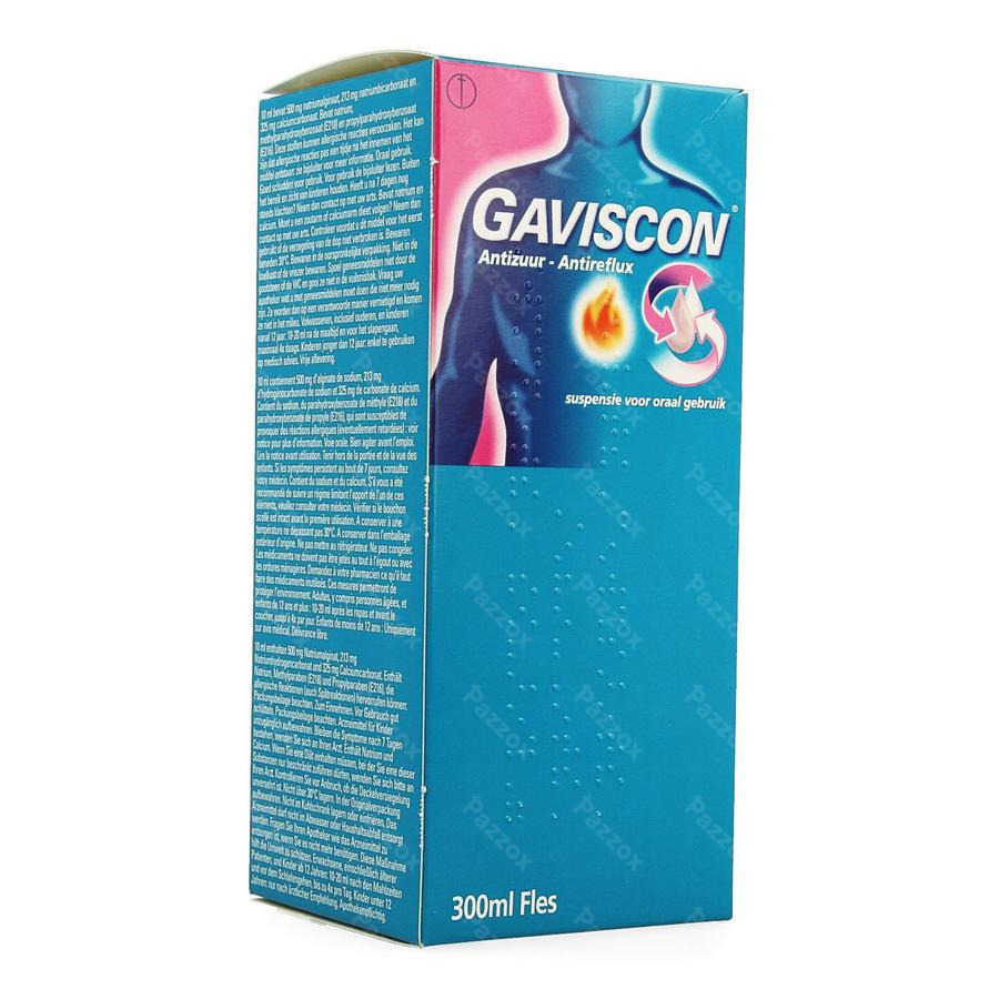 Gaviscon Antireflux Antizuur Orale Susp 300ml kopen - Pazzox