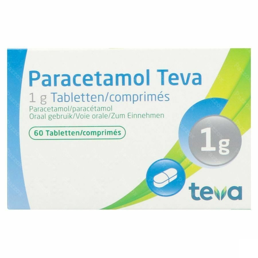 Paracetamol Teva 1g Comp 60 X 1g Blister