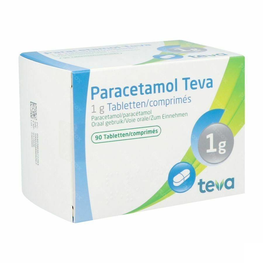 Paracetamol Teva 1g Comp 90 X 1g Blister
