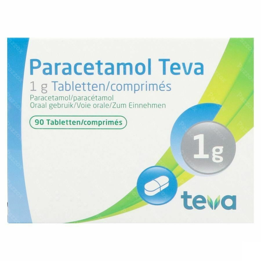 Paracetamol Teva 1g Comp 90 X 1g Blister