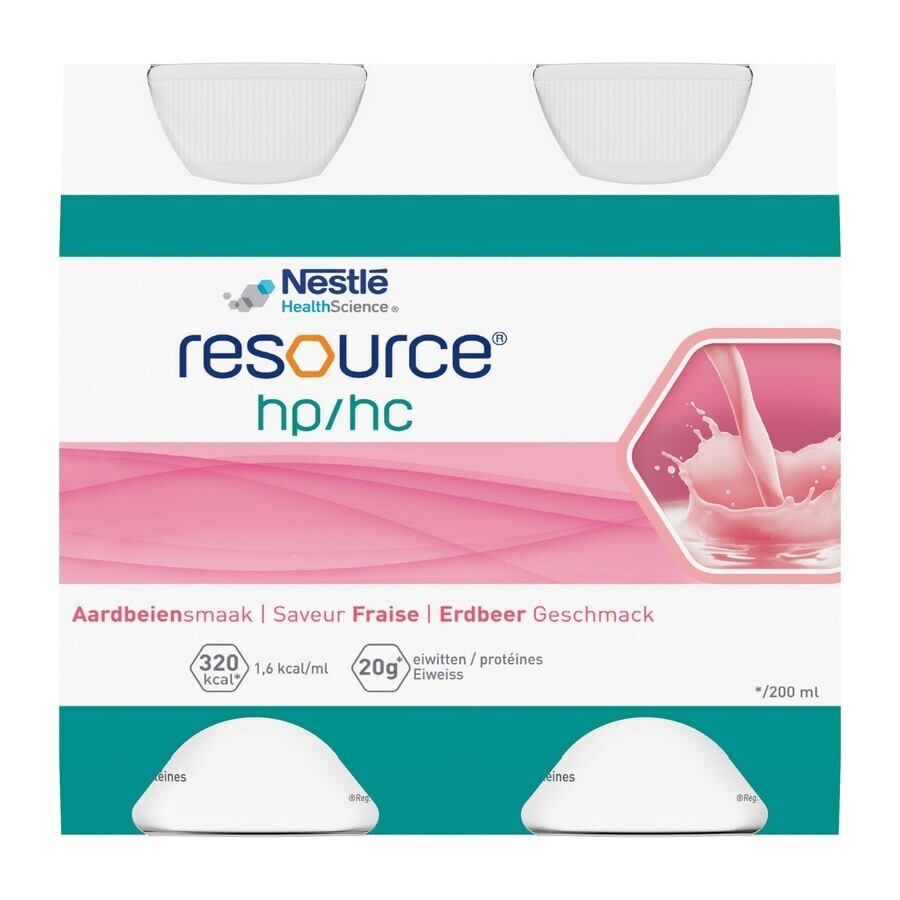 Resource Hp Hc Fraise Bouteille 4x200ml