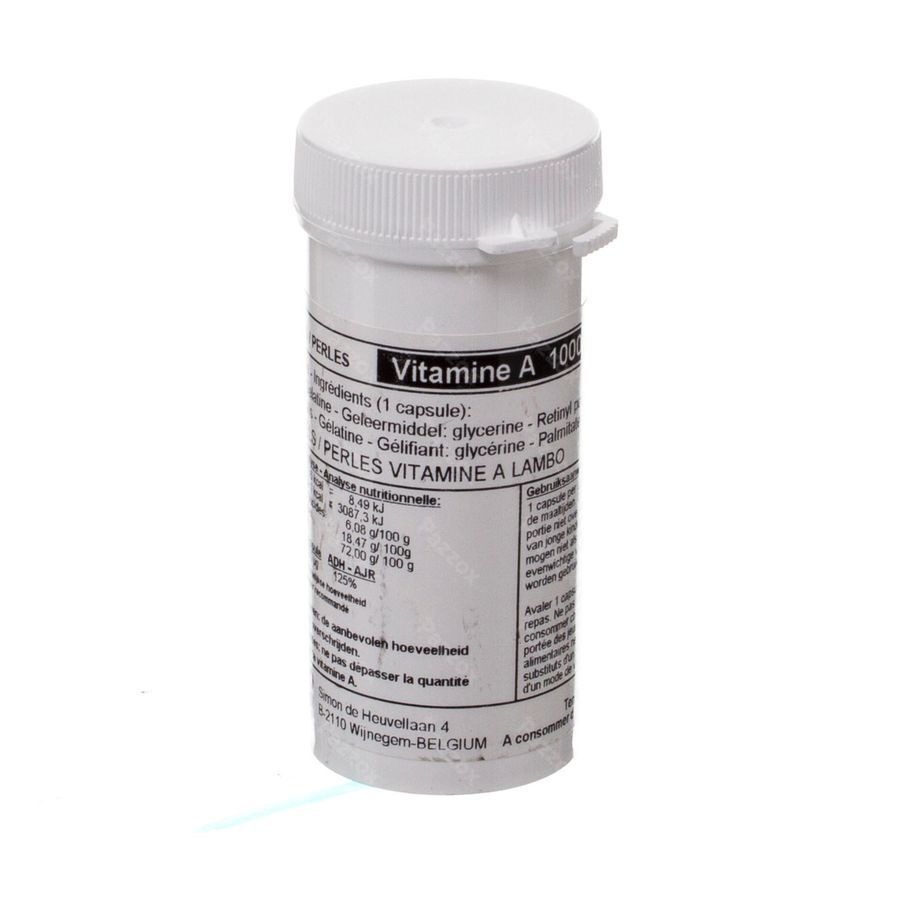 Vitamine A Retinol 3.333ie Parels 100 Lambo