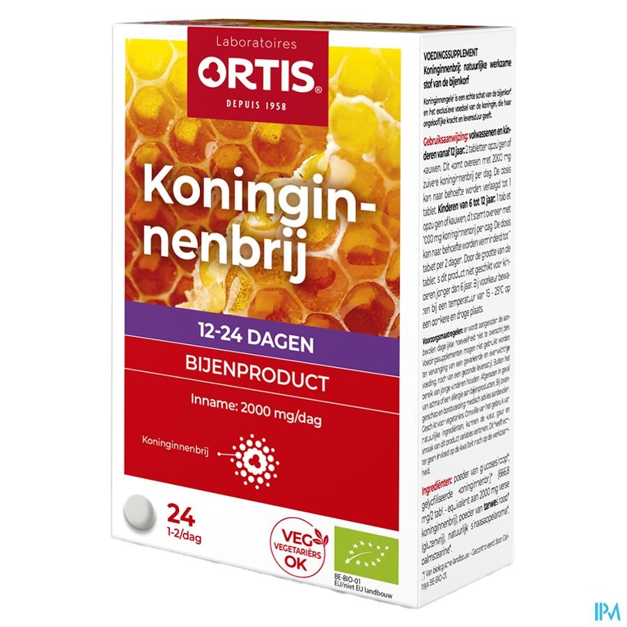 Ortis Koninginnebrij Bio Kauwtabletten 24