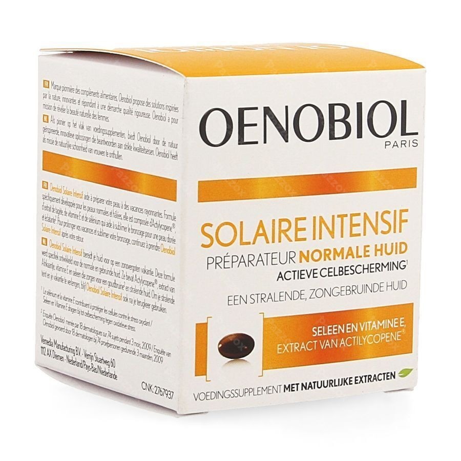 Oenobiol Solaire Intensif Normale Huid 30 Caps Kopen Pazzox