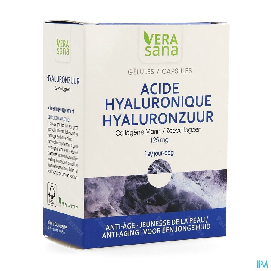 Acide Hyaluroniq.+collagen Marin Caps 30 Vera Sana
