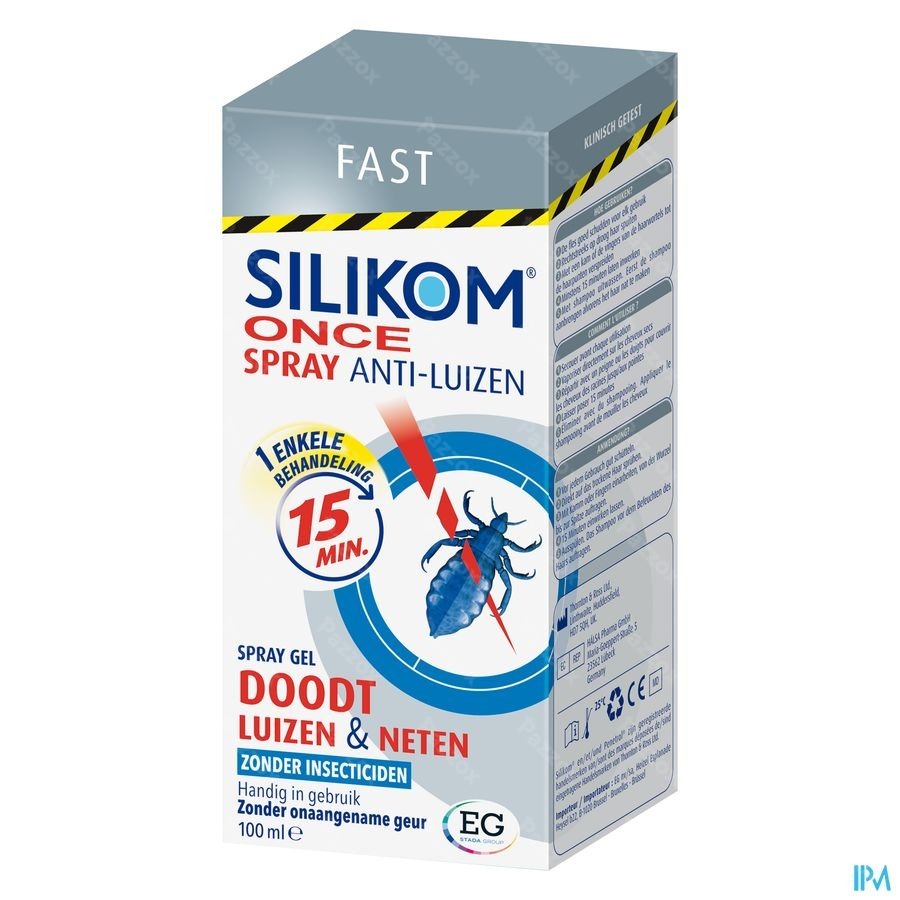 Silikom Once Spray Anti-Luizen en Neten Zonder Insecticiden 100ml