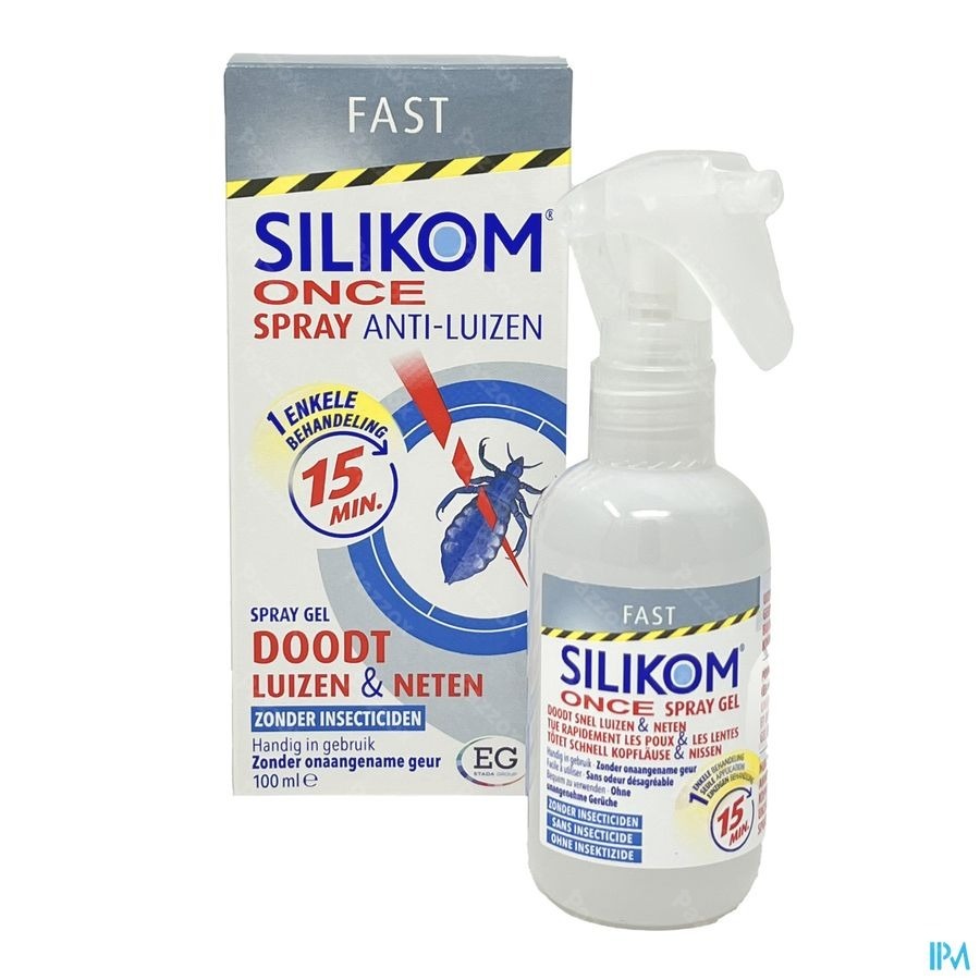 Silikom Once Spray Anti-Luizen en Neten Zonder Insecticiden 100ml