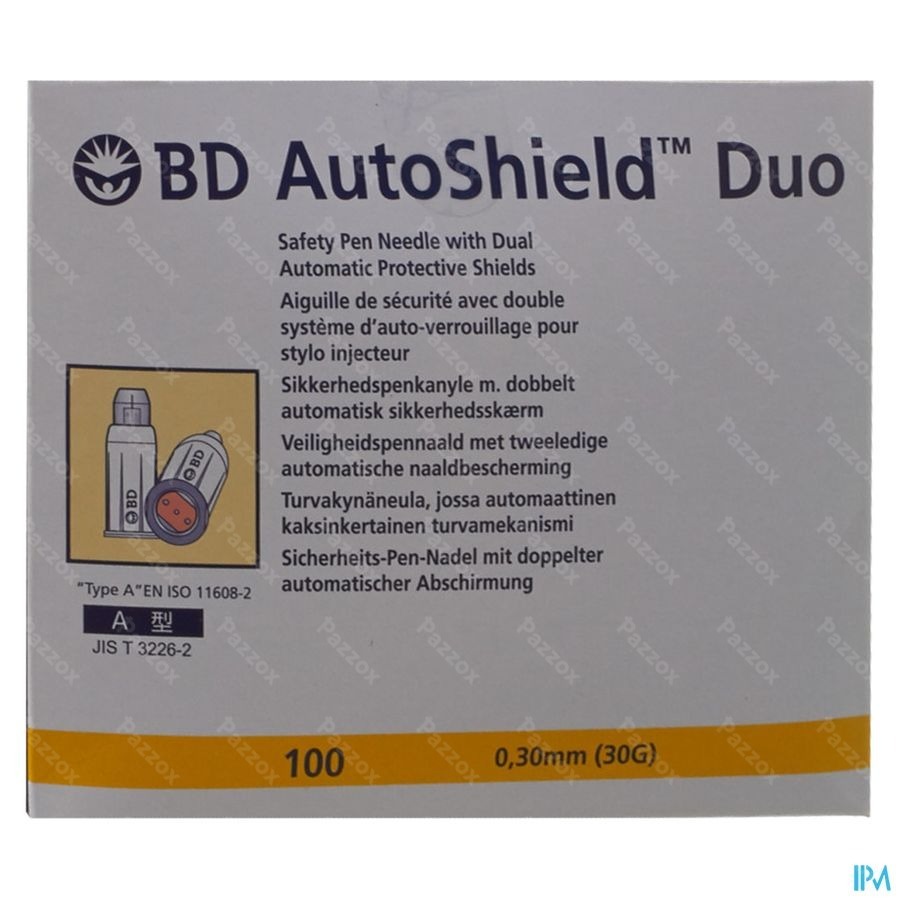 Bd Autoshield Aiguille Stylo Duo 5mm 100 329605