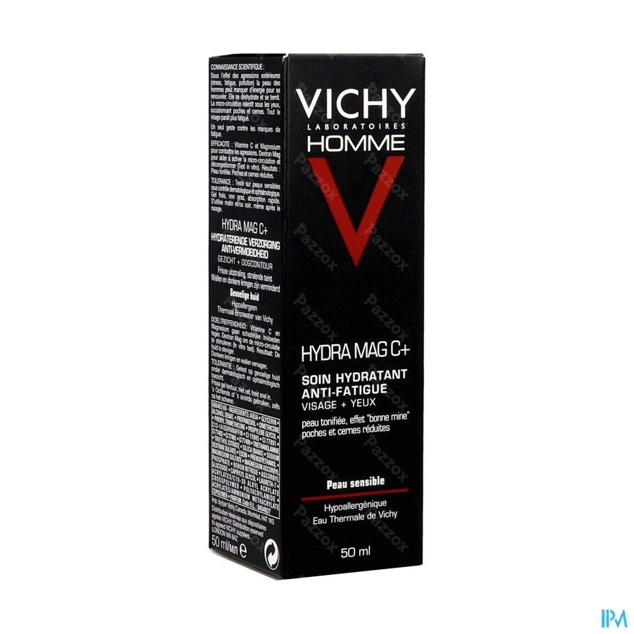 Vichy Homme Hydra Mag C+ Anti-Vermoeidheid Gezichtsverzorging 50ml