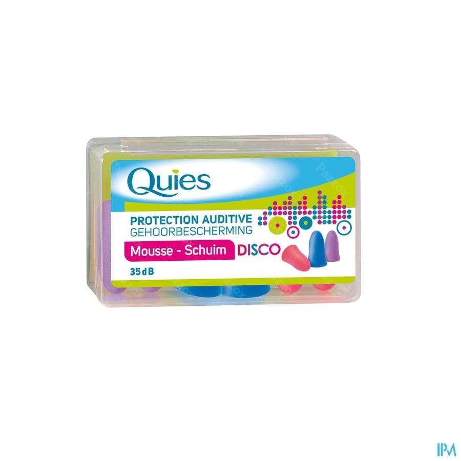 Quies Protection Auditive Mousse Disco 3 Paires Bouchons d' - Pazzox