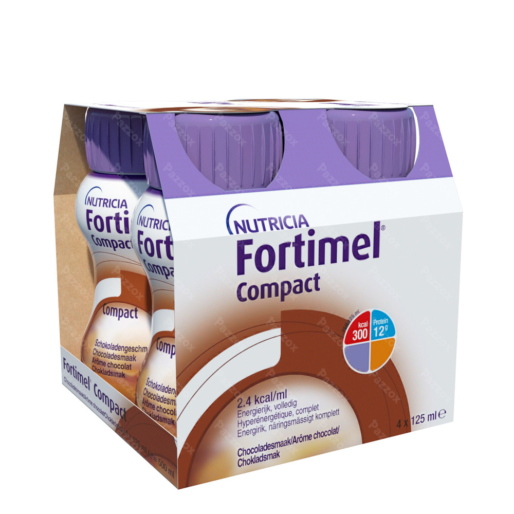 Fortimel Compact Chocolat Bouteilles 4x125ml