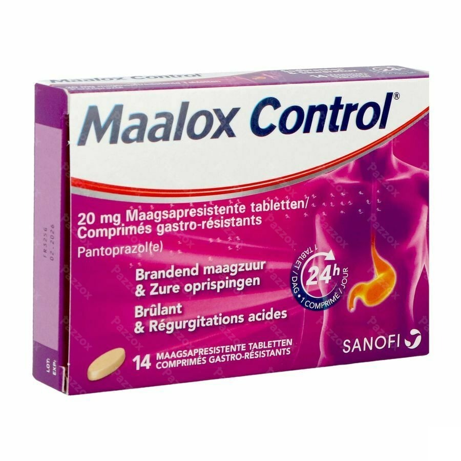 Maalox Control 20mg Maagsapresistente Tabl 14