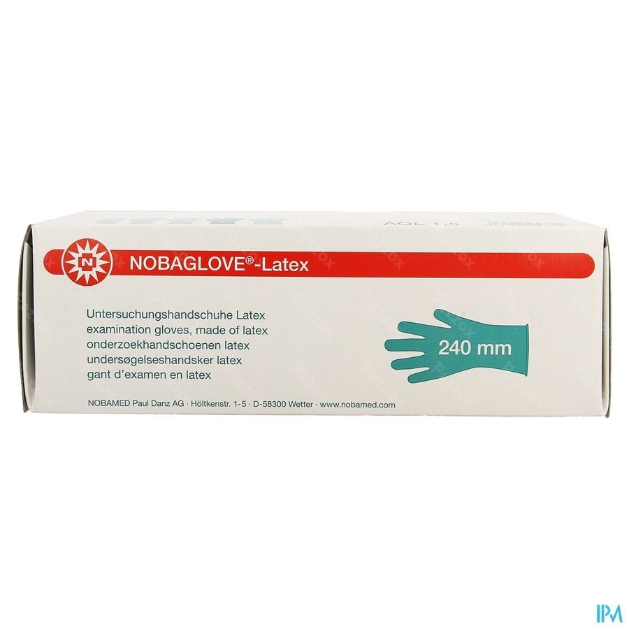 Noba Handschoen Latex Poedervrij l 100 5700660
