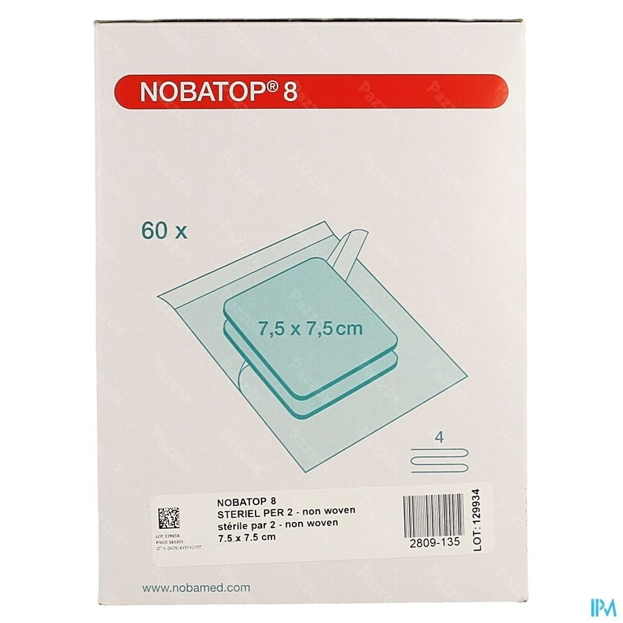 Nobatop 8 N/woven Ster/2 7,5cmx 7,5cm 60 9300109
