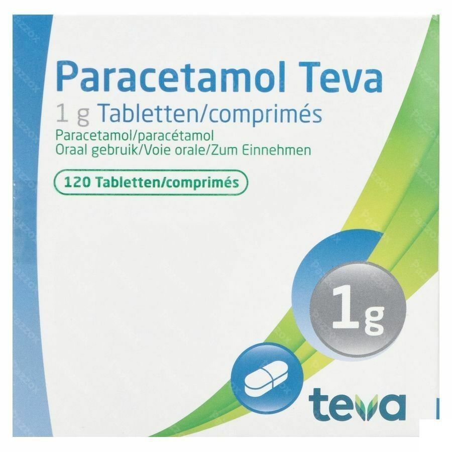 Paracetamol Teva 1g 120 Tabletten