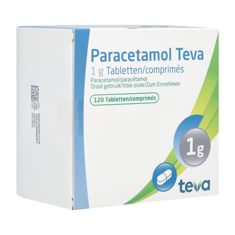 Paracetamol Teva 1g Comp 120 X 1g Blister
