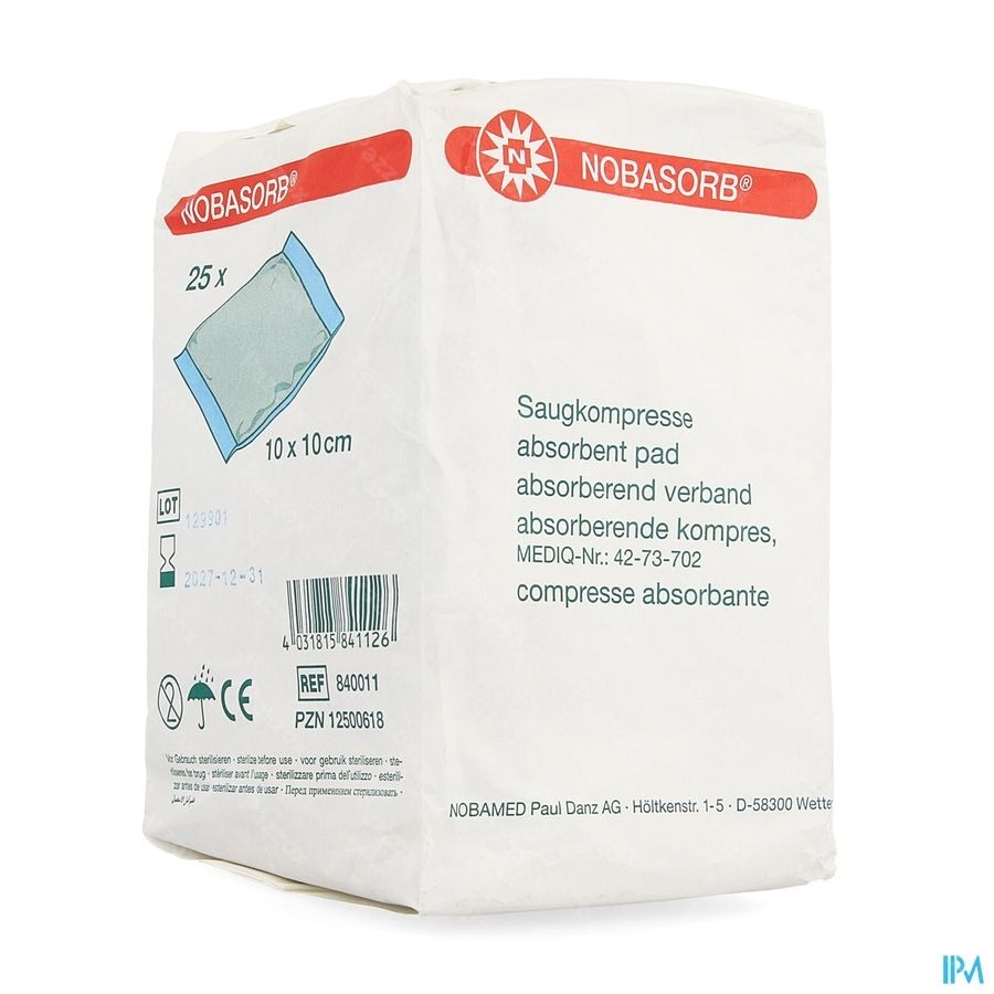 Noba Cp Absorbant N/ster 10cmx10cm 25 9340920