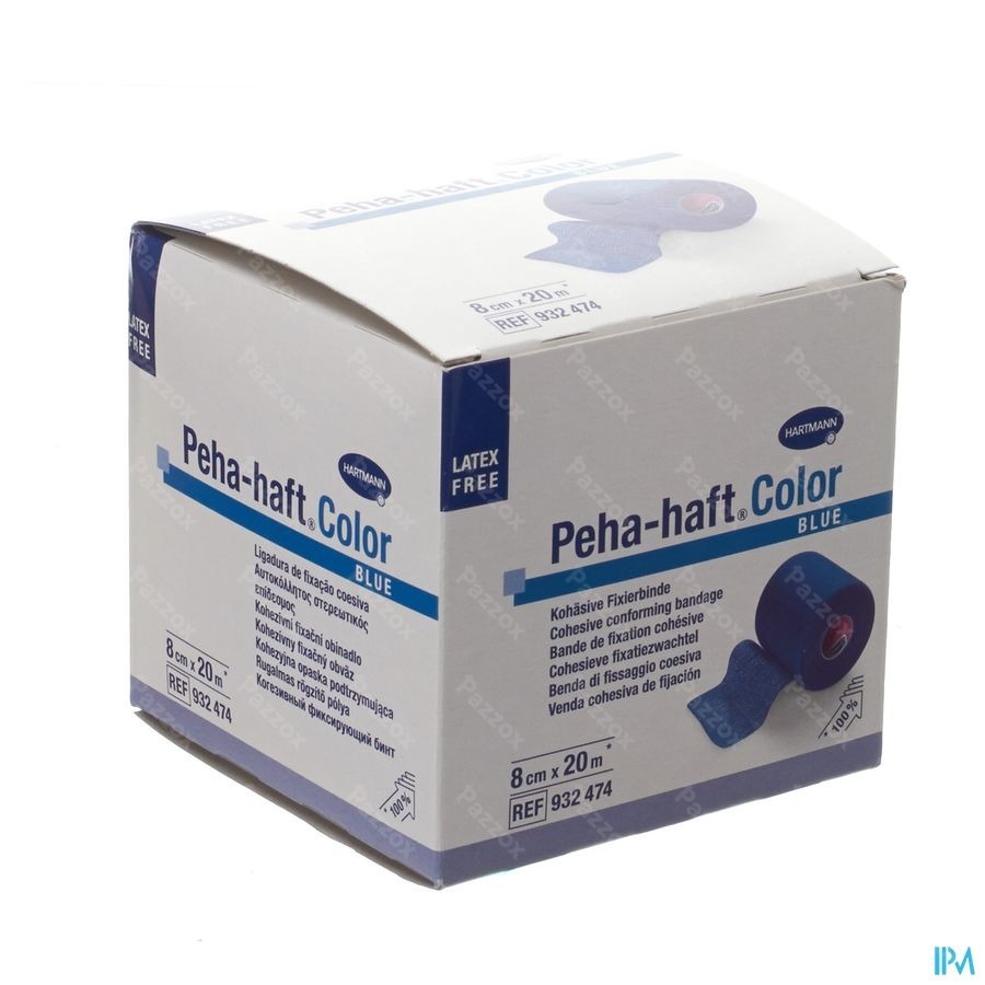 Peha-haft Blauw Lf 8cmx20m 1 P/s