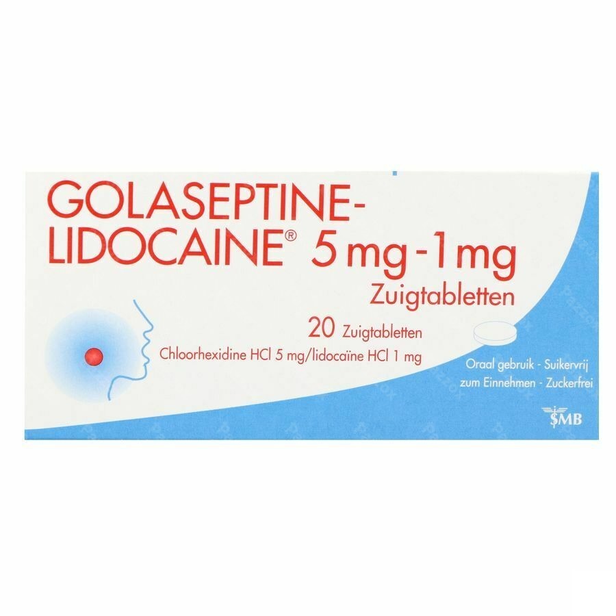Golaseptine Lidocaine 5mg/1mg Comp A Sucer 20