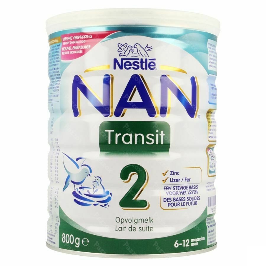 Nan Transit 2 Poedermelk 2lftd 800g