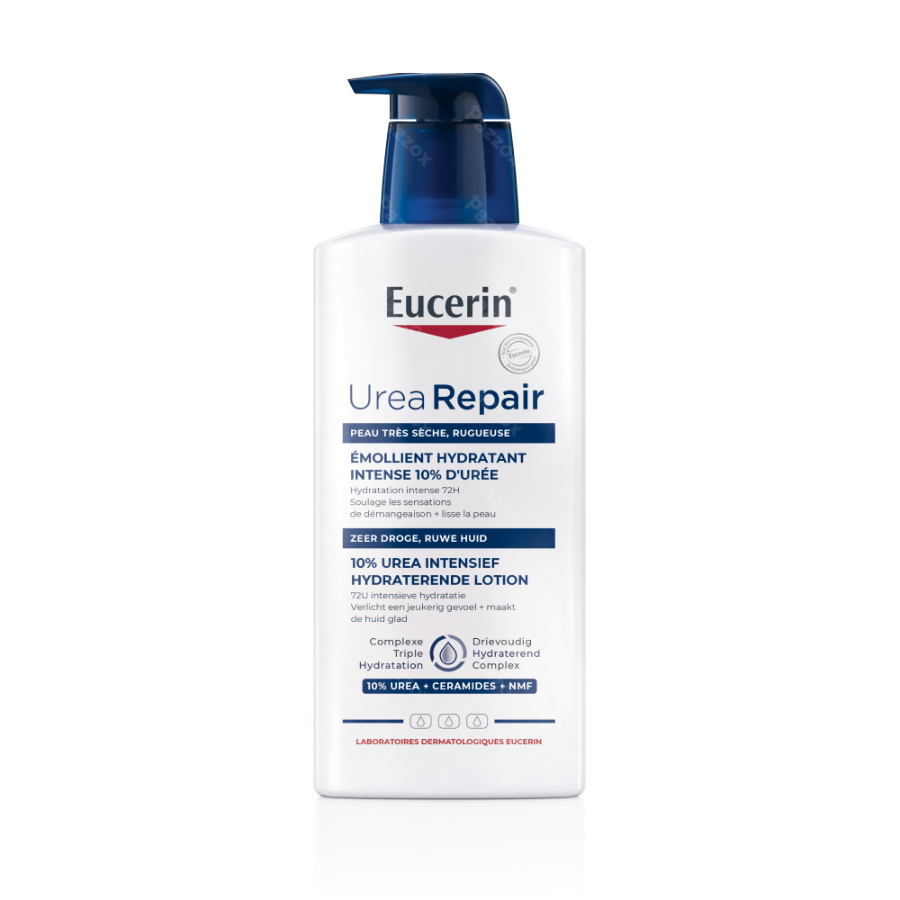 Eucerin UreaRepair Plus Lotion Émollient Hydratant 10% d'Urée Peau Sèche et Rugueuse avec pompe 400ml