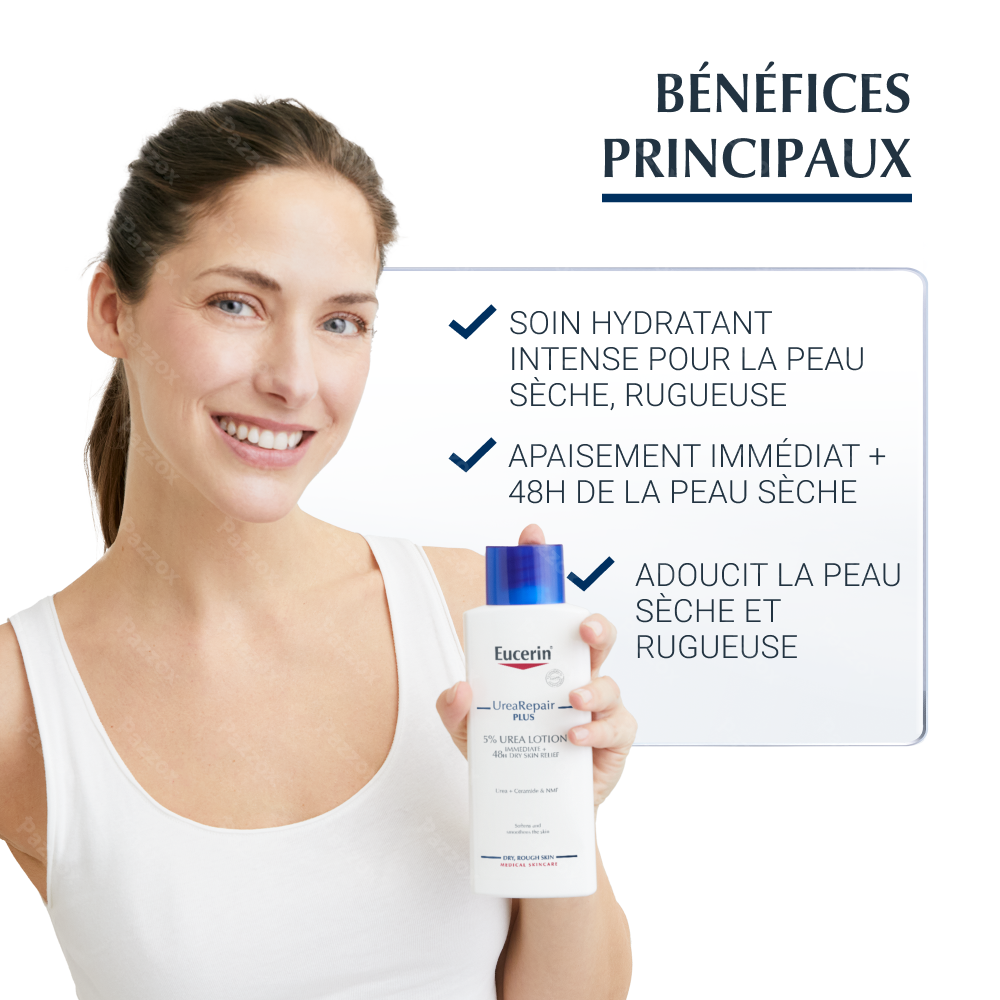 Eucerin UreaRepair Plus Emollient 5% d'Urée Peau Sèche et Rugueuse 250ml
