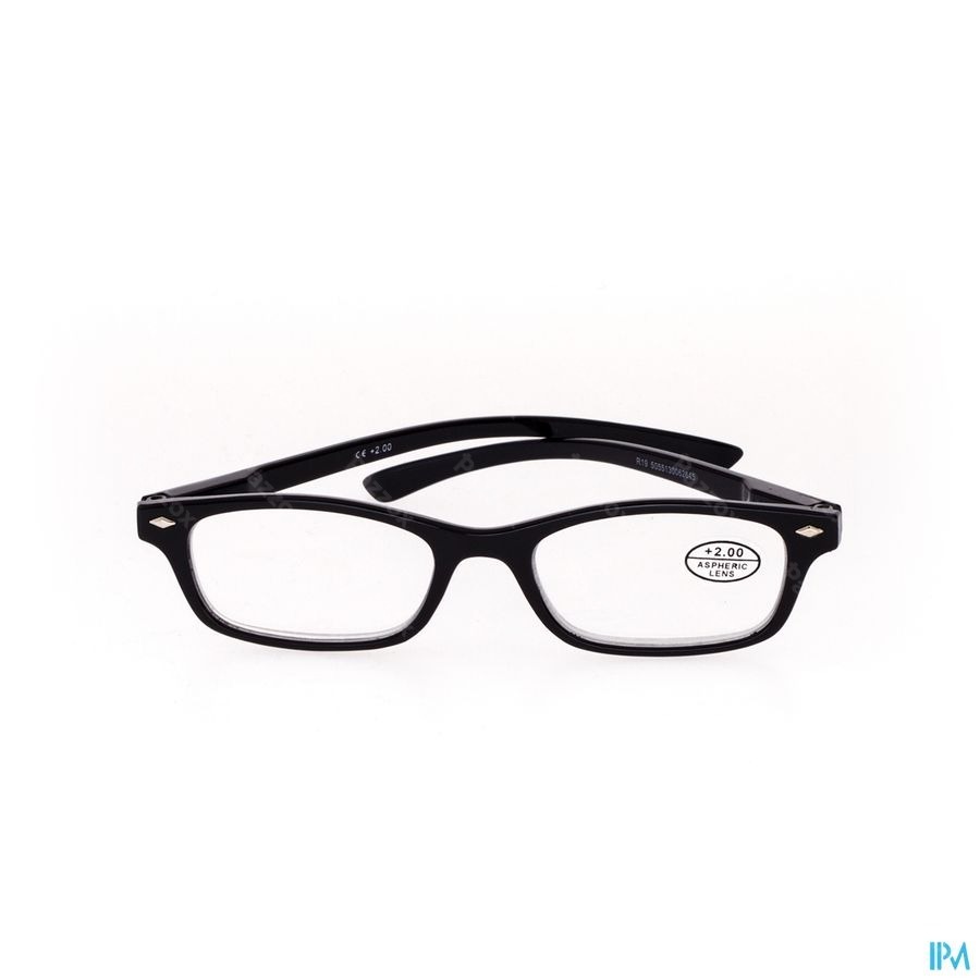 Pharmaglasses Lunettes Lecture Diop.+2.00 Black