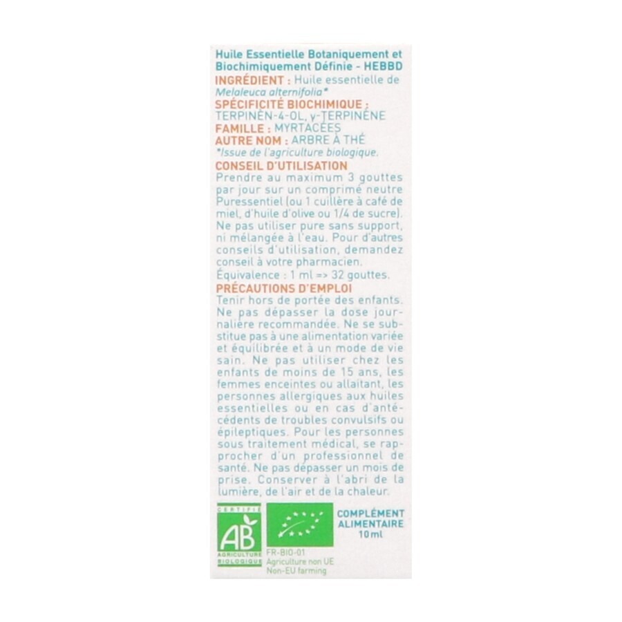 Puressentiel He Tea Tree Bio Expert 10ml
