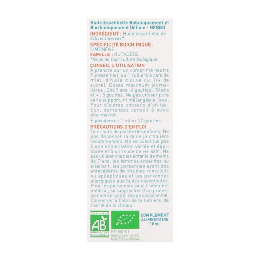 Puressentiel He Orange Douce Bio Exp. 10ml