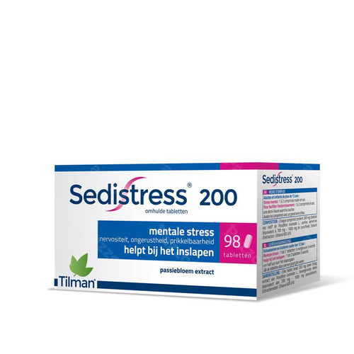 Sedistress 200 Voedingssupplement Mentale Stress 98 Tabletten