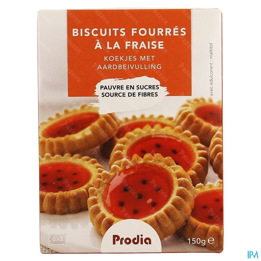 Prodia Biscuits Fourres Fraise 150g 5850 Revogan