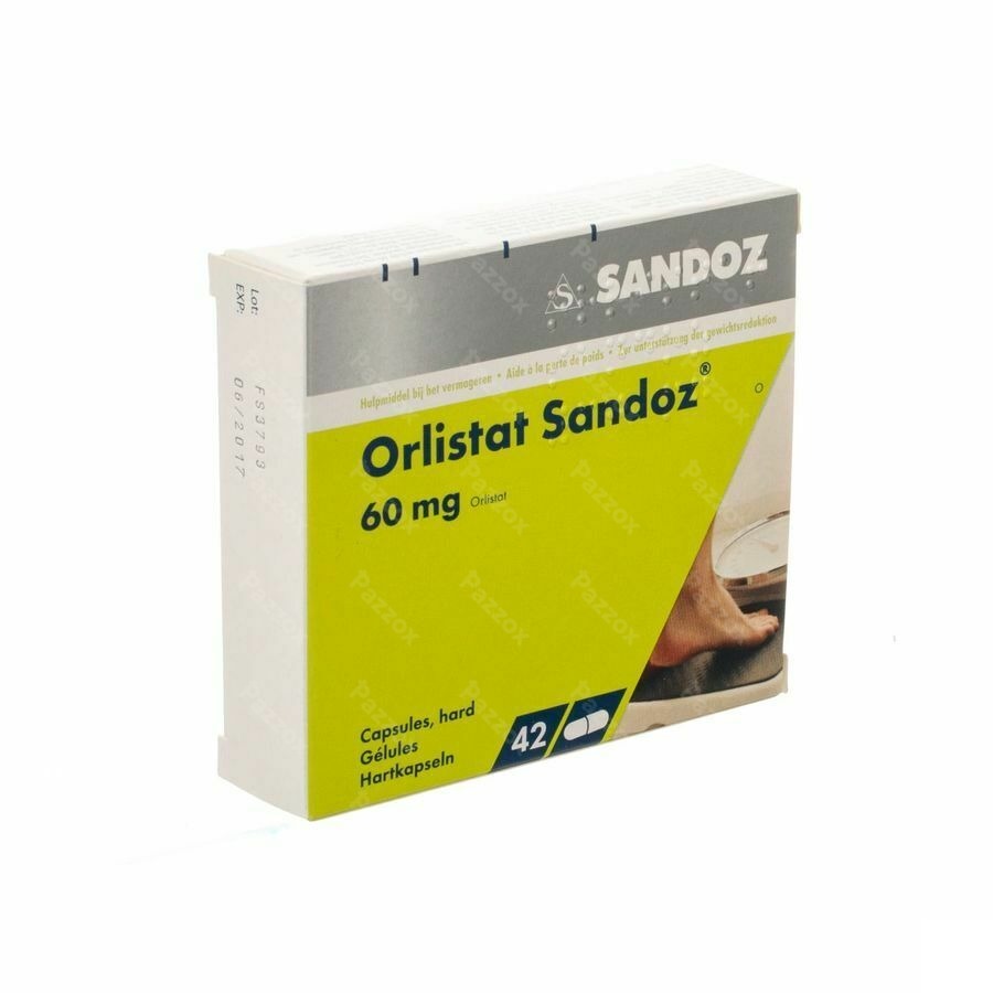 Orlistat Sandoz 60mg 42 Capsules