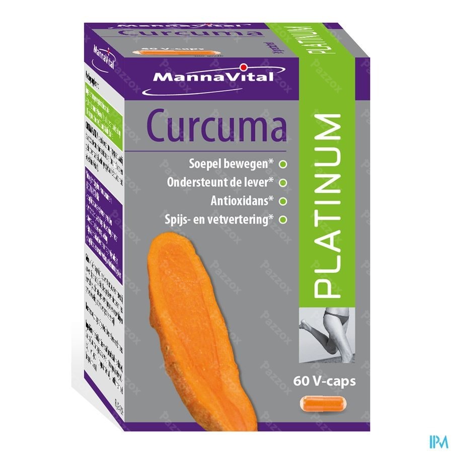 Mannavital Curcuma Platinum Voedingssupplement 60 Capsules