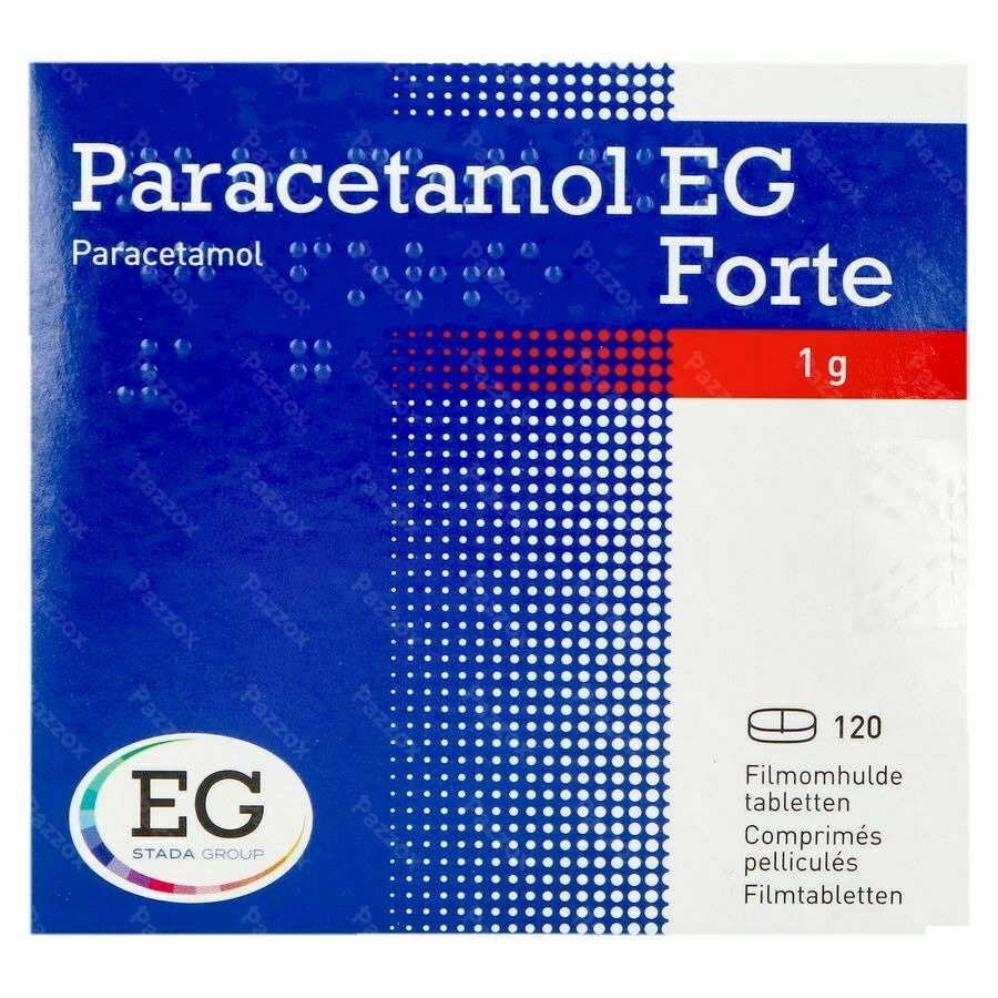 Paracetamol EG 1000mg 120 Filmomhulde Tabletten