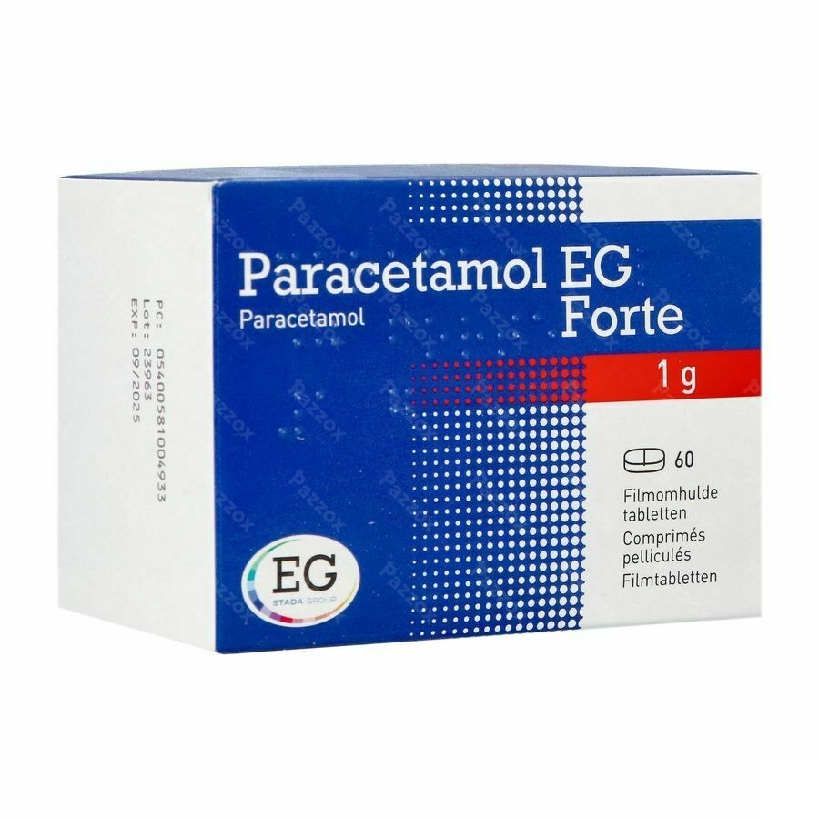 Paracetamol EG Forte 1G Comp Pell  60