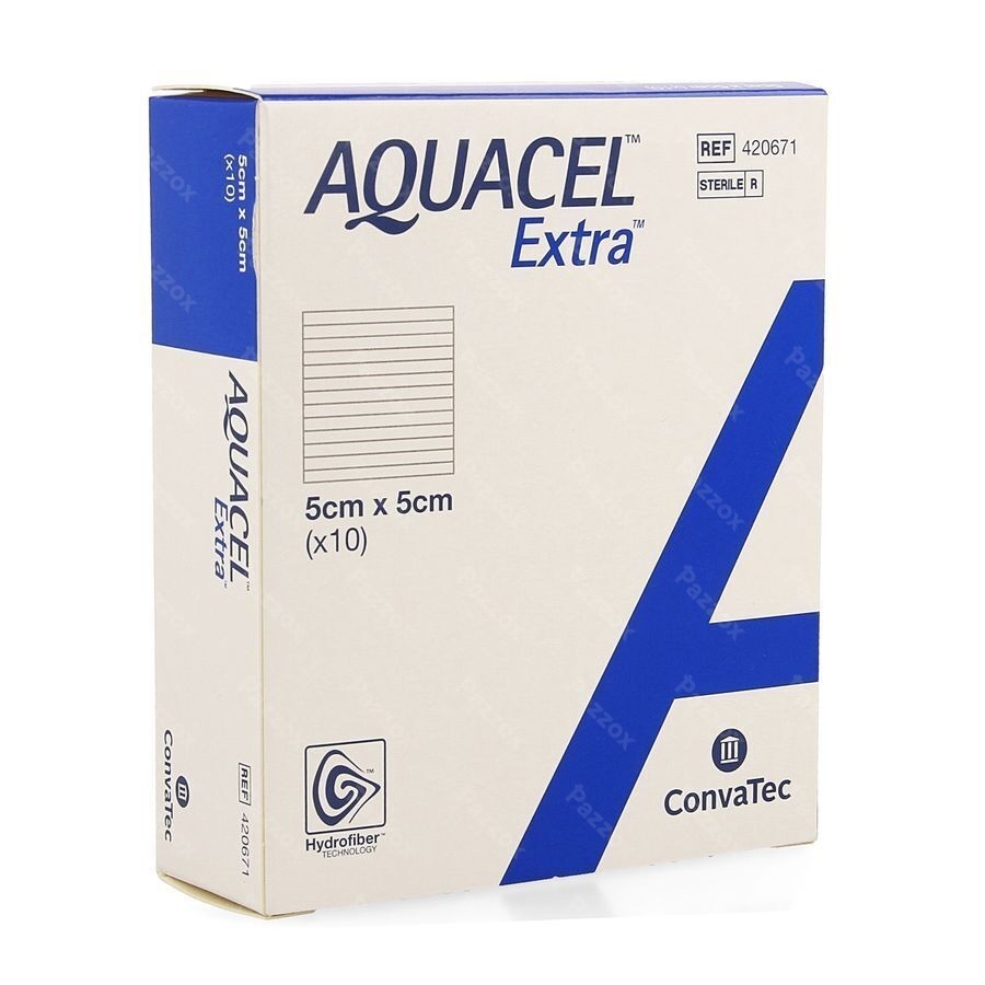 Aquacel Extra Verb Hydrofiber+versterk. 5x 5cm 10