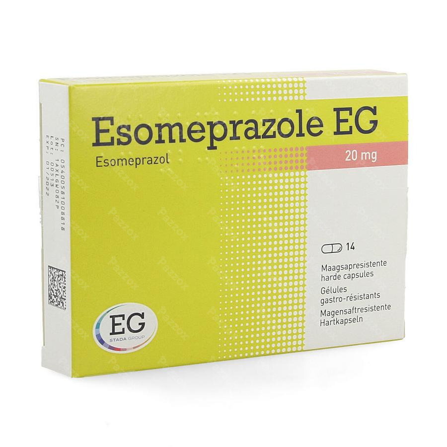 Esomeprazole Eg 20mg Caps Gastro Resist 14x20mg