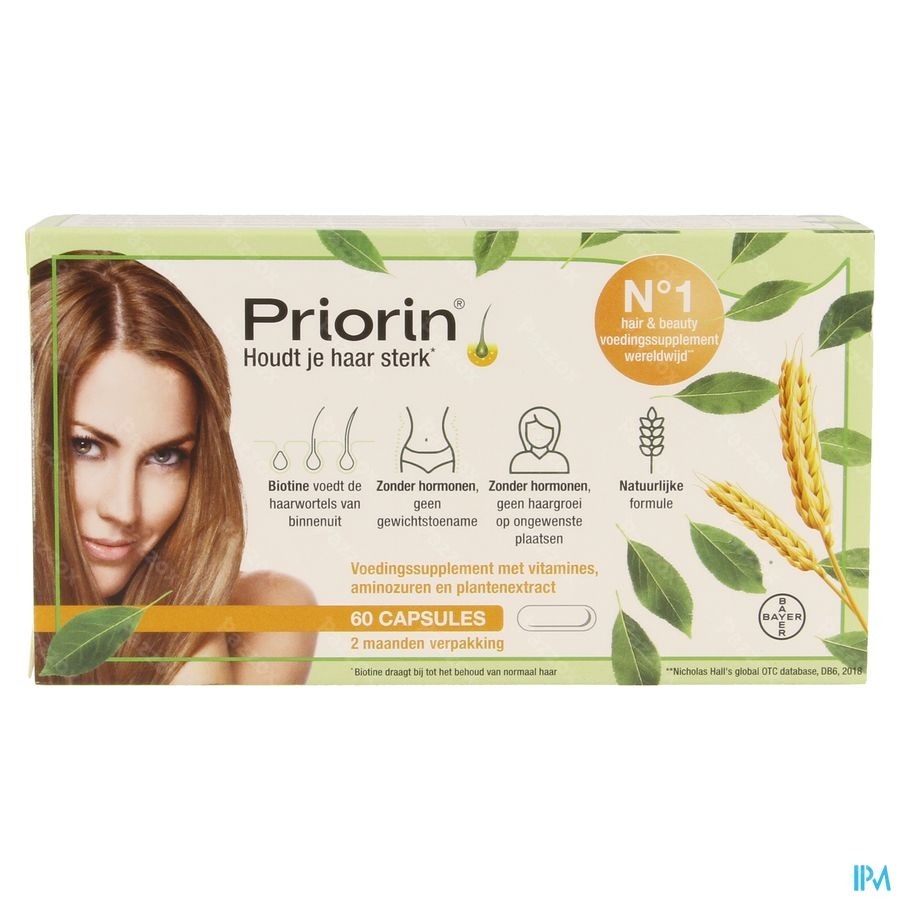Priorin Voedingssupplement Anti Haaruitval Met Biotine 60 Capsules