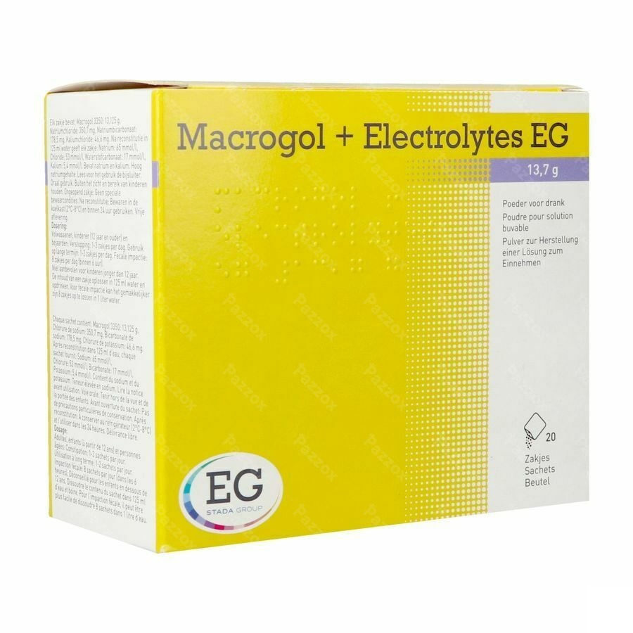 Macrogol+Electrolytes EG 13,7G Pdr Sach 20